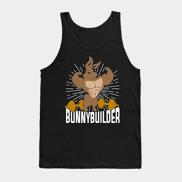 Bunnybuilder Funny Bodybuilding Bodybuilder Gift Tank Top by Dolde08